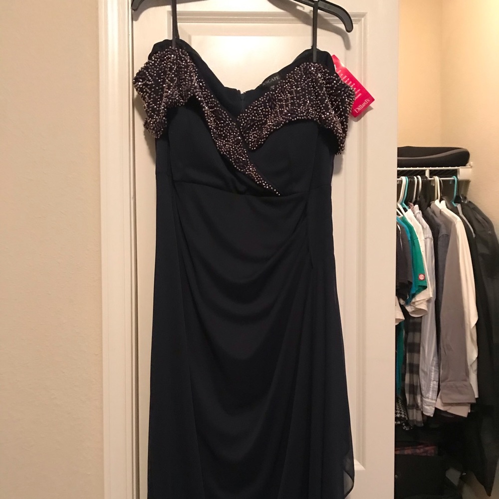 Navy evening gown